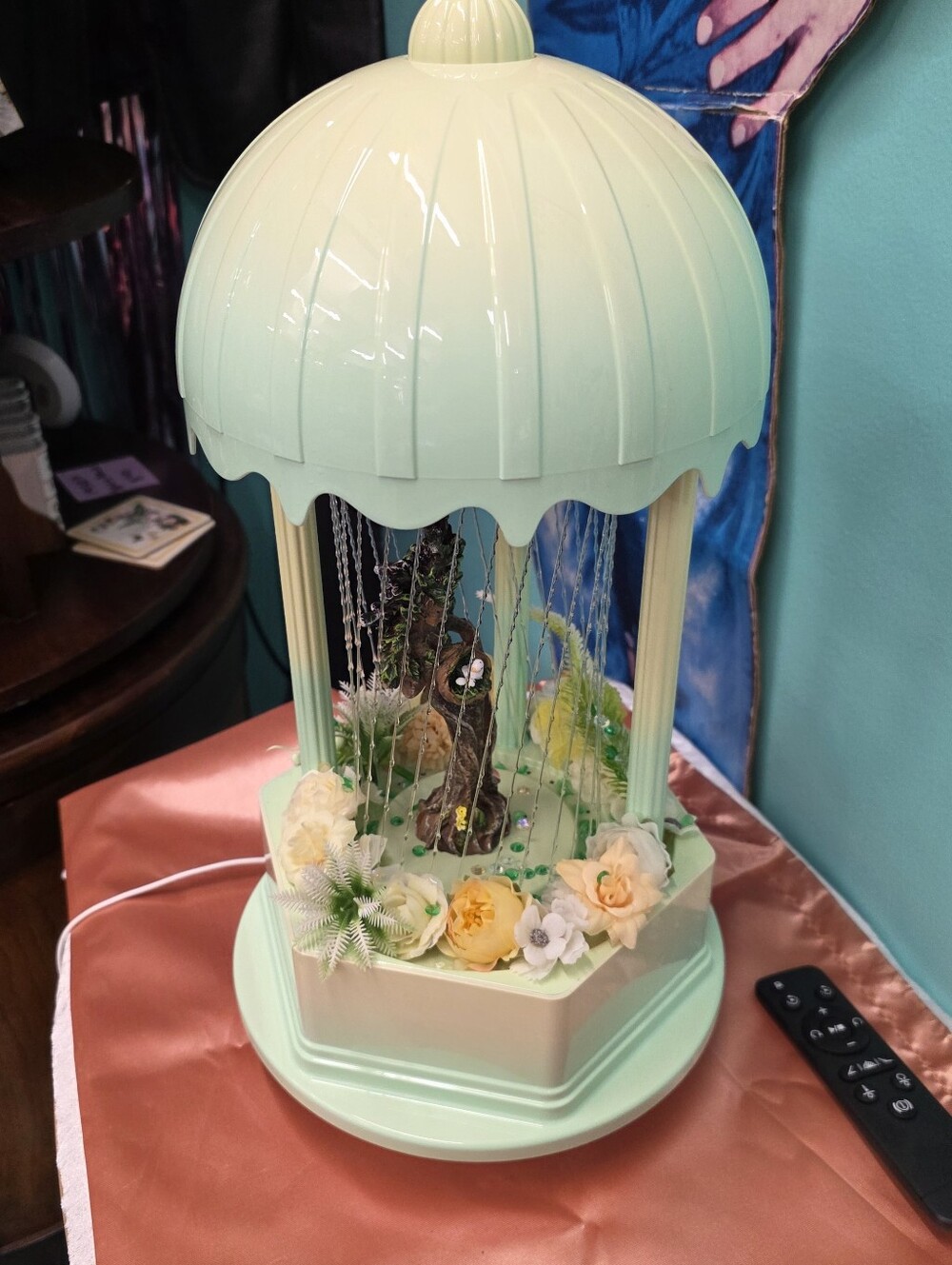 Oil Rain Motion Lamp Mother Tree Birdy - Picture 13 of 17